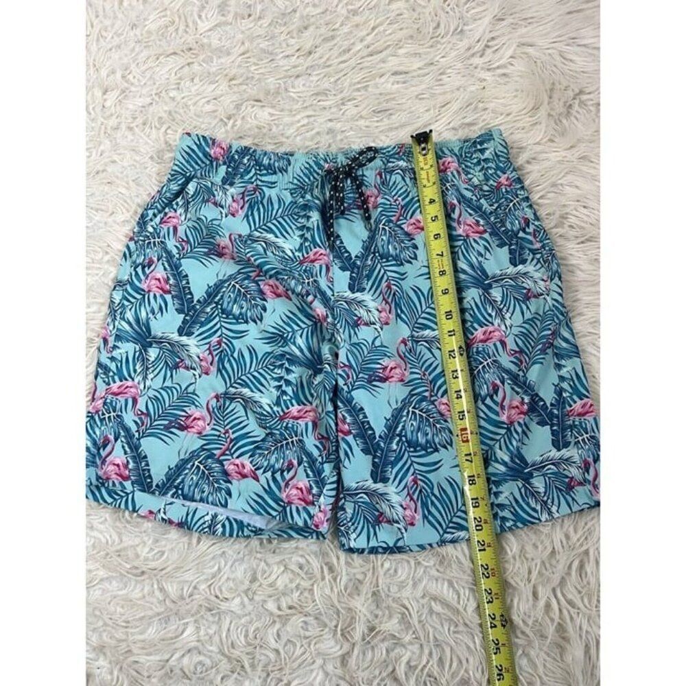 Surplus Men's Size XL Blue & Pink Tropical Flamingo Swim Trunks Board Shorts - Picture 5 of 9